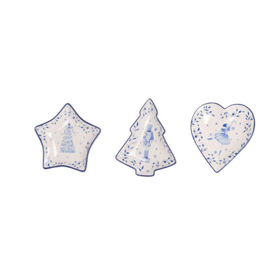3/Asst Nutcracker Wonderland Trinket Trays-Holly and Ivy-Lima & Co