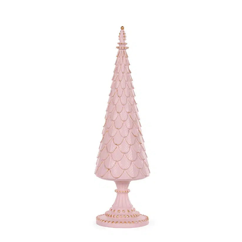 42Cm Exquisite Pink Embossed Tree-Holly and Ivy-Lima & Co