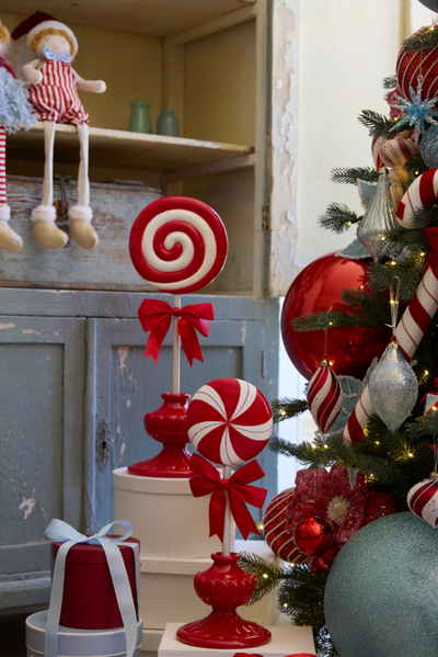 55.9Cm Potted Peppermint Lollipop-Holly and Ivy-Lima & Co