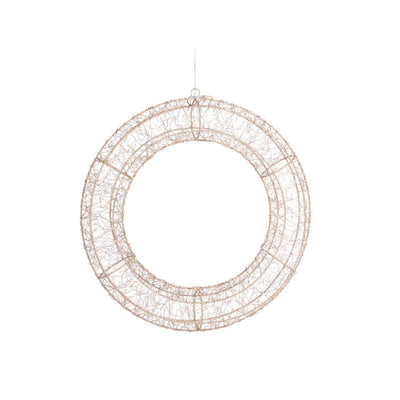 50 Cm Led Illuminated Wreath-Holly and Ivy-Lima & Co