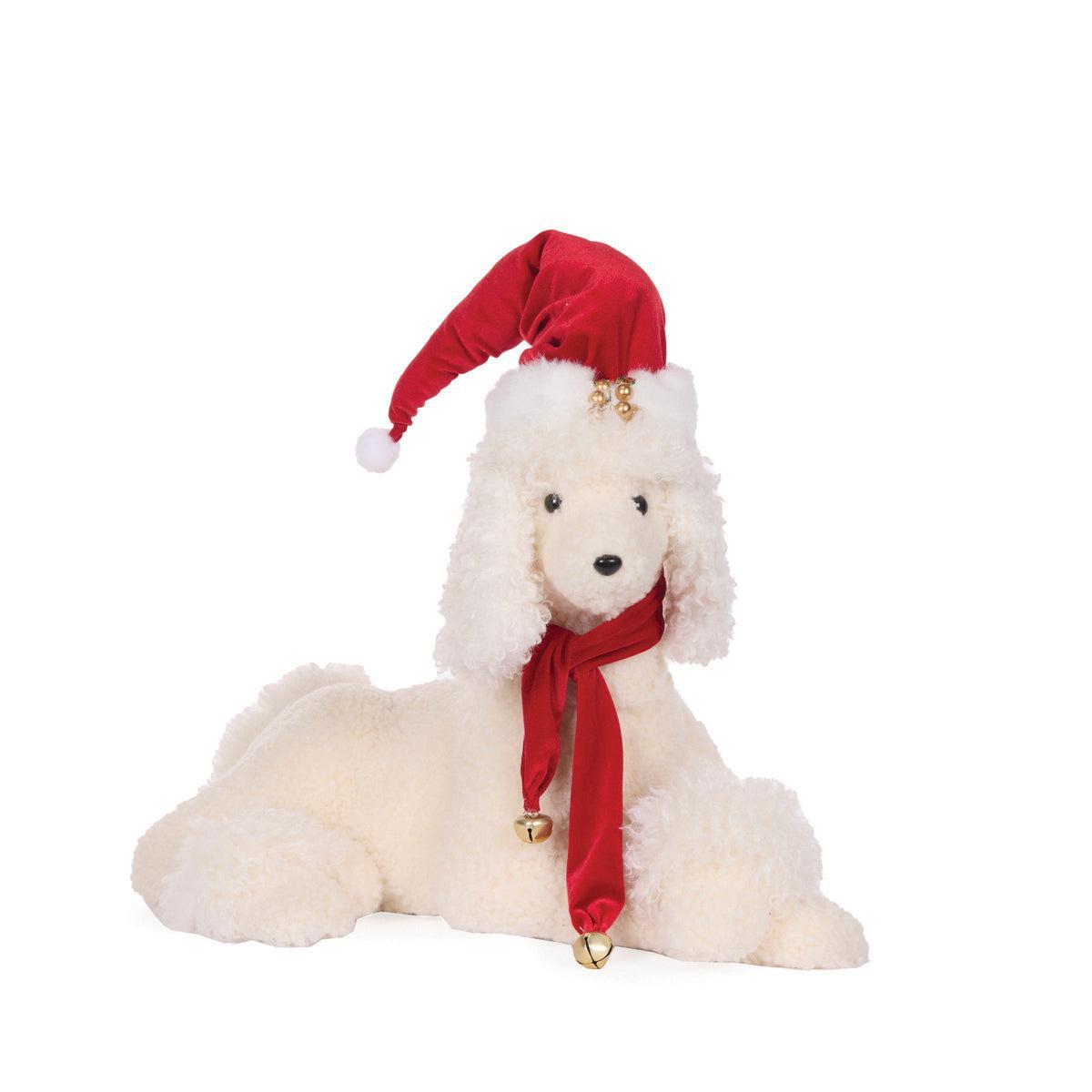 54 Cm Lying Poodle With Scarf-Holly and Ivy-Lima & Co