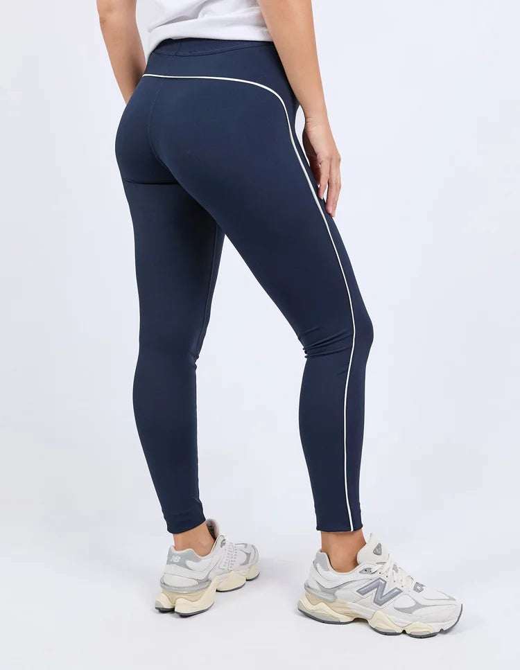 Piping Legging - Navy