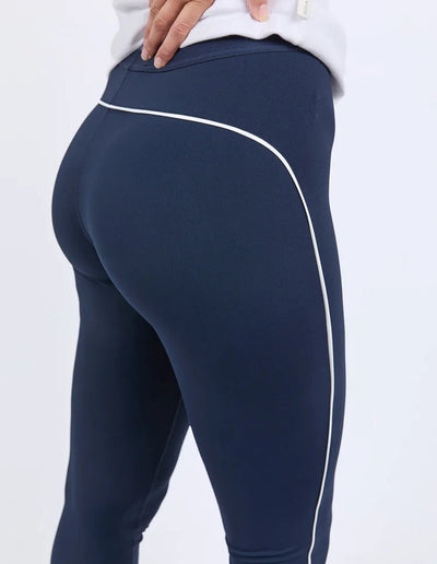 Piping Legging - Navy