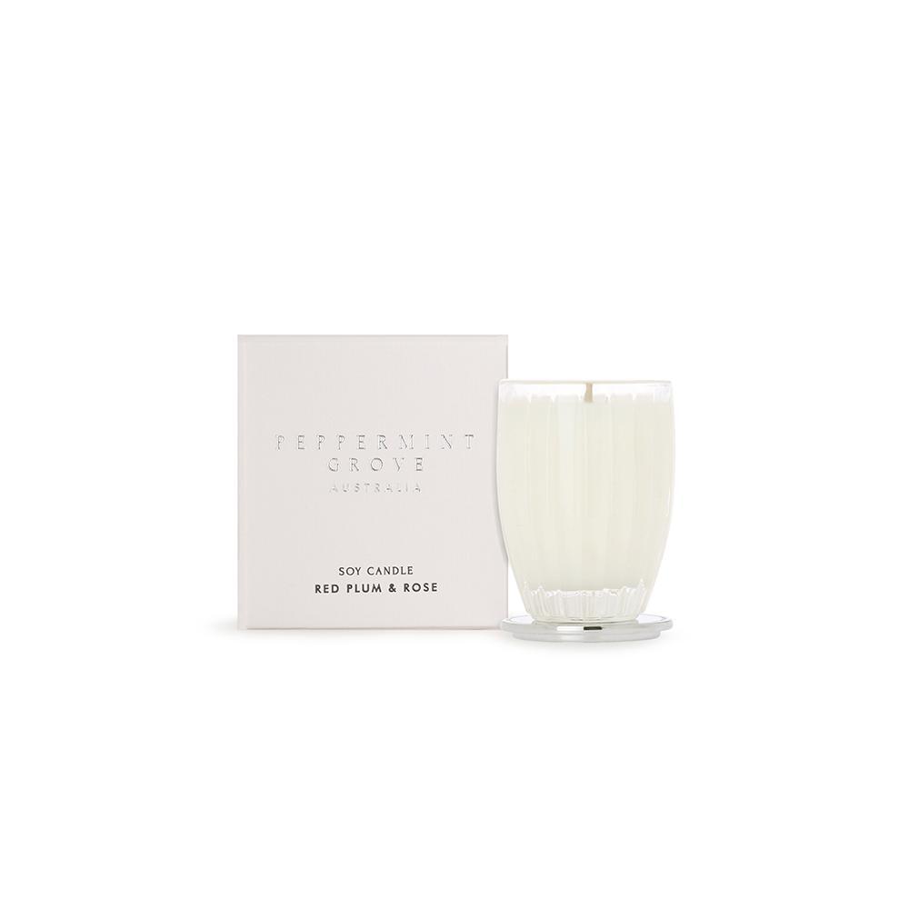 RED PLUM & ROSE CANDLE 60g-PEPPERMINT GROVE-Lima & Co