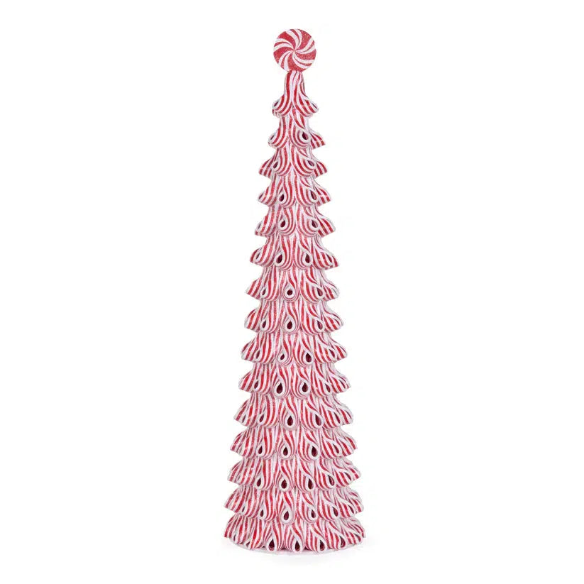 61 Cm Frosted Peppermint Strap Tree-Holly and Ivy-Lima & Co