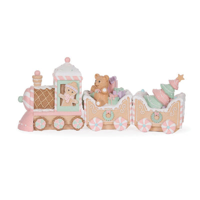 62 Cm Piped Pastel Gingerbread Train-Holly and Ivy-Lima & Co