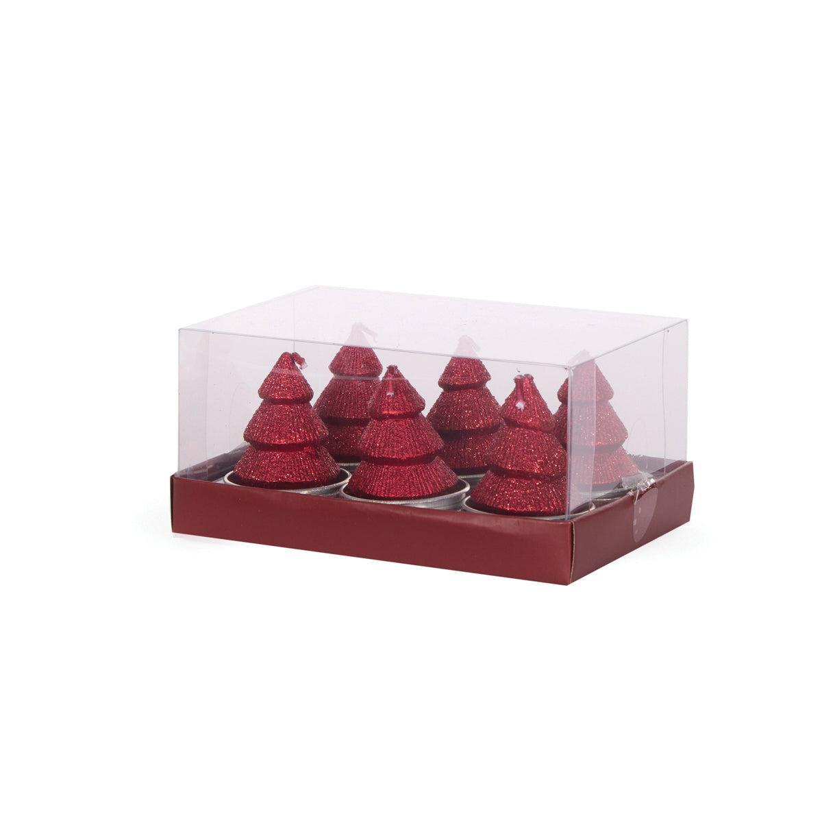 6/Pk Red Layered Tree T/Lights-Holly and Ivy-Lima & Co