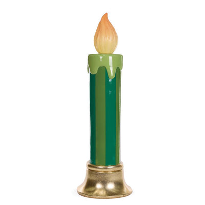74 Cm Led Green Stripe Candle-Holly and Ivy-Lima & Co