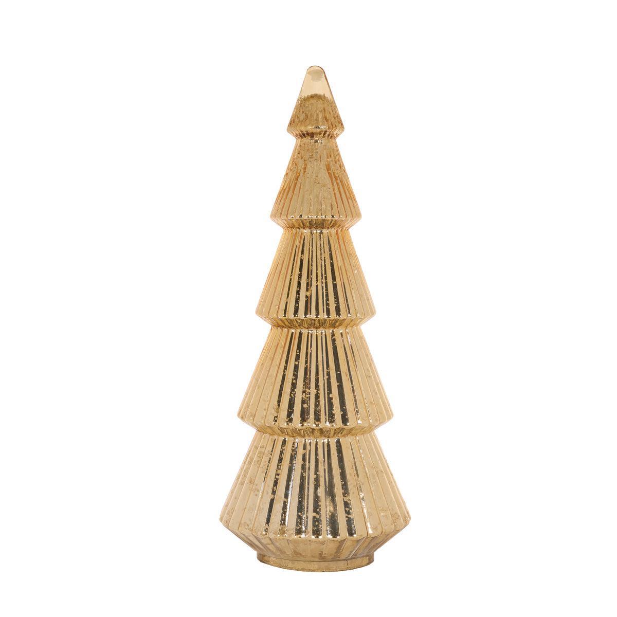 76 Cm Gold Layered Mercury Tree-Holly and Ivy-Lima & Co