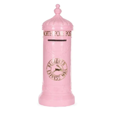 77cm Pink And Gold Santa Mailbox-Holly and Ivy-Lima & Co