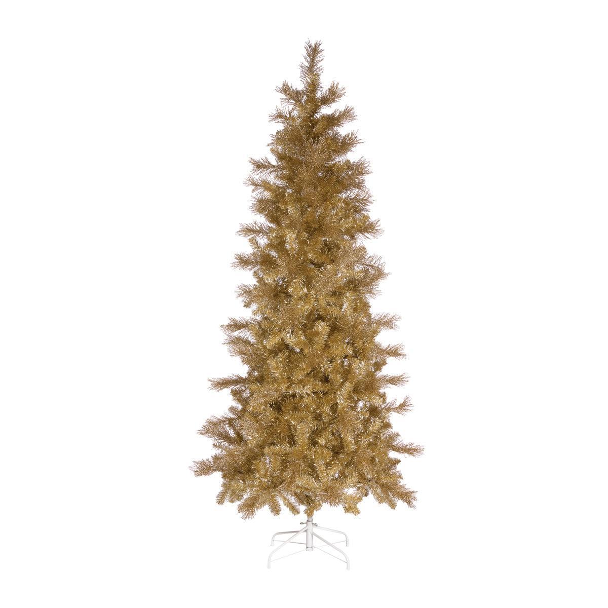 7.5 Ft Champagne Tinsel Tree - 400 Led-Holly and Ivy-Lima & Co