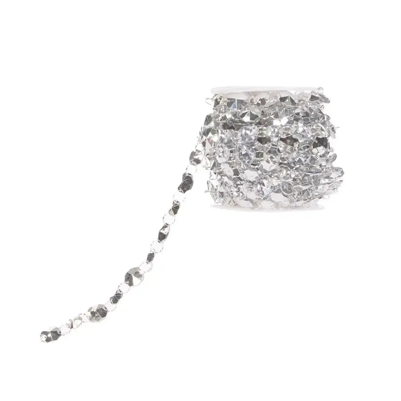 900cm Silver Gem Garland-Holly and Ivy-Lima & Co