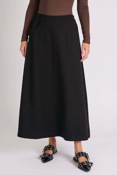 A Line Ponte Skirt - Black-Ellis and Dewey-Lima & Co