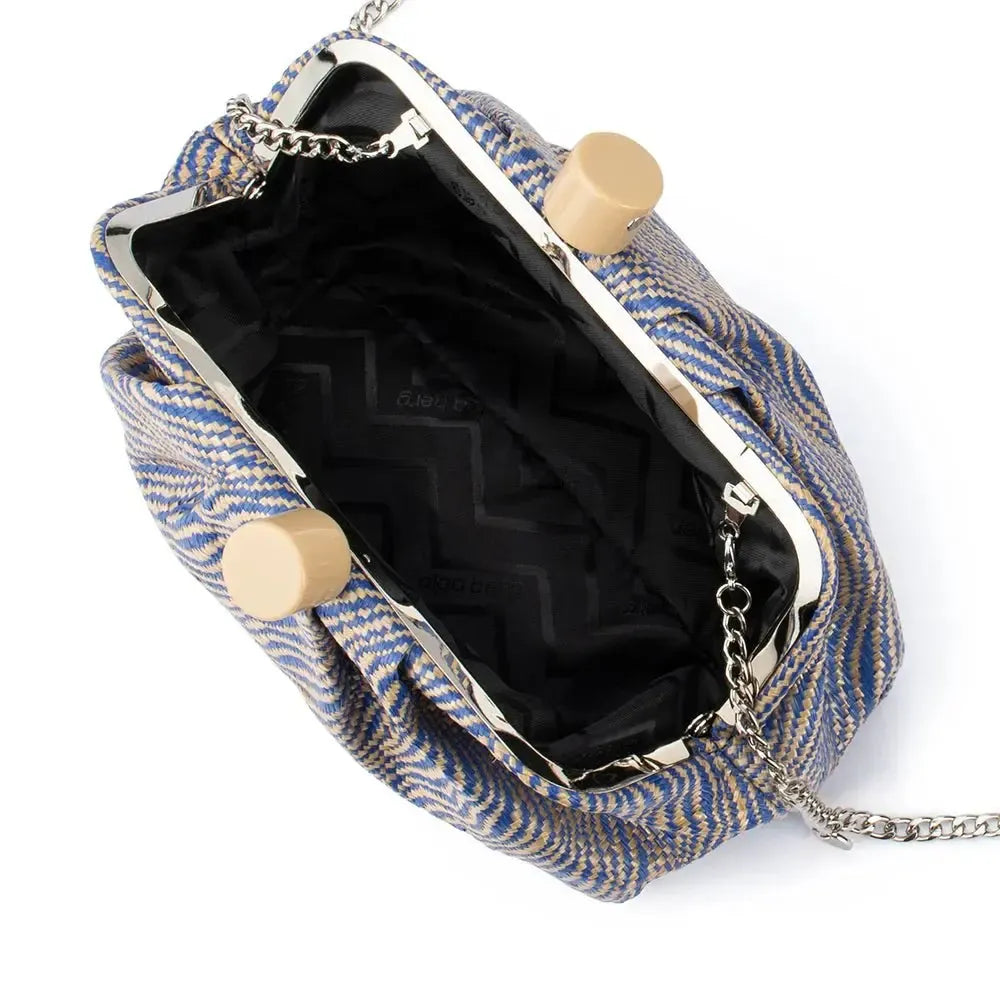 Addison Woven Clutch - Blue-Olga Berg-Lima & Co