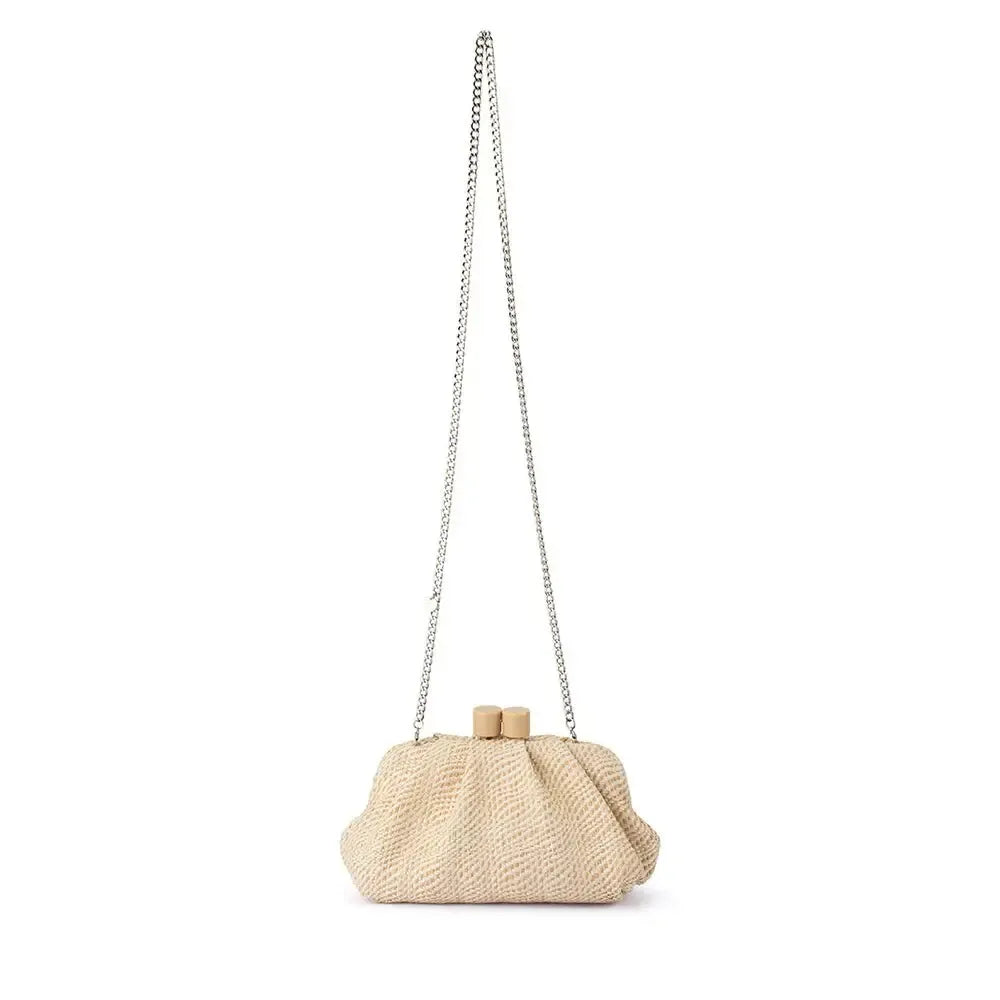 Addison Woven Clutch - Natural-Olga Berg-Lima & Co