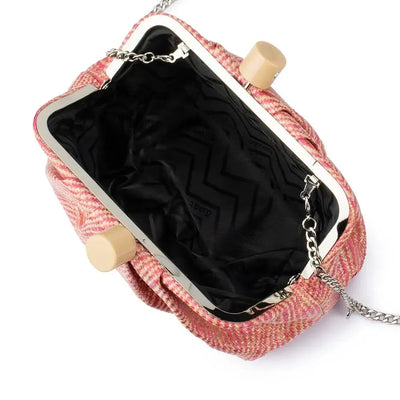 Addison Woven Clutch - Pink-Olga Berg-Lima & Co
