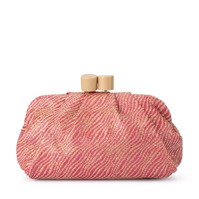 Addison Woven Clutch - Pink-Olga Berg-Lima & Co