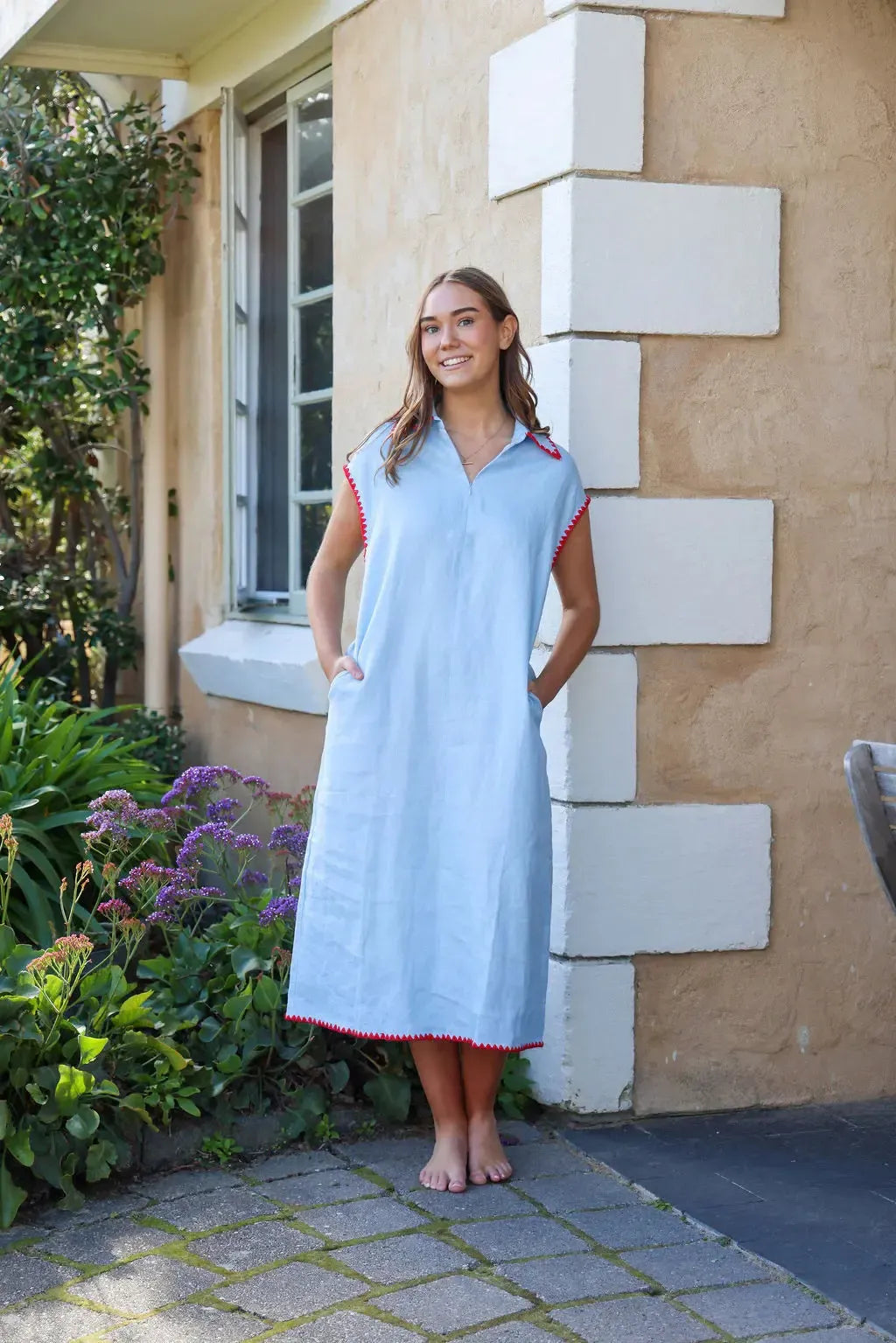 Addy Dress - Blue-The Eighth Letter-Lima & Co