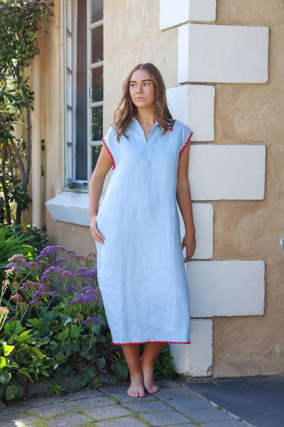 Addy Dress - Blue-The Eighth Letter-Lima & Co