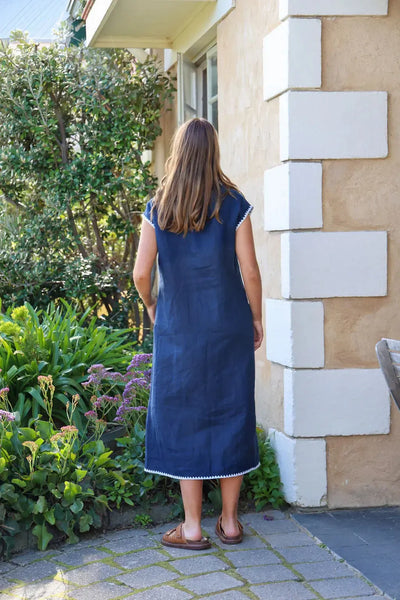 Addy Dress - Navy-The Eighth Letter-Lima & Co