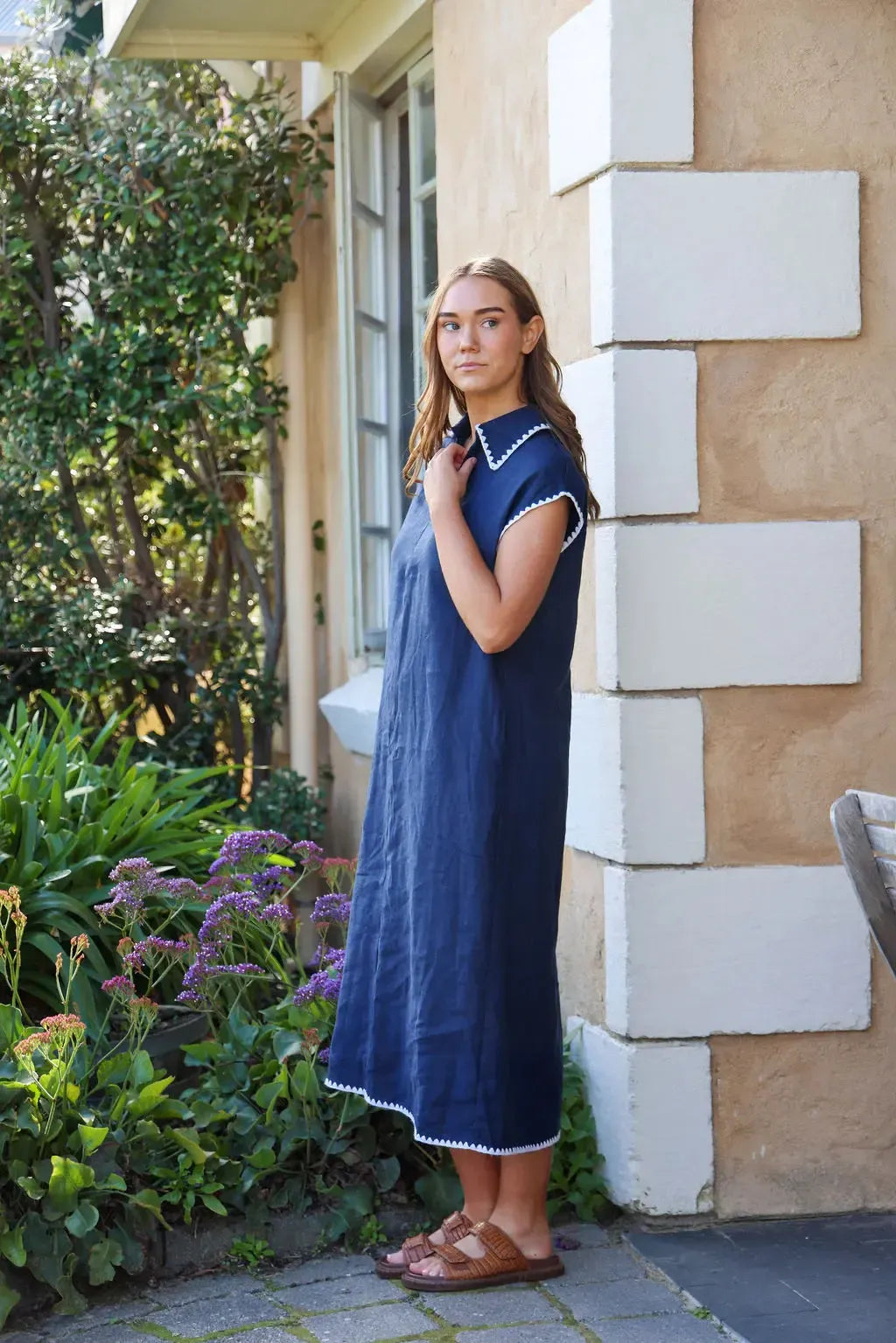 Addy Dress - Navy-The Eighth Letter-Lima & Co