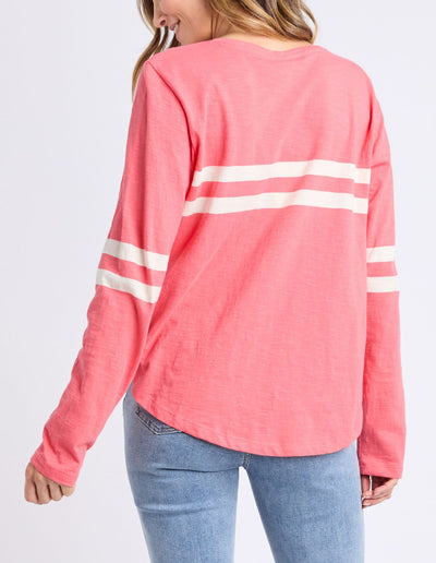 Adora Long Sleeve Tee - Cosy Coral-Elm Lifestyle-Lima & Co