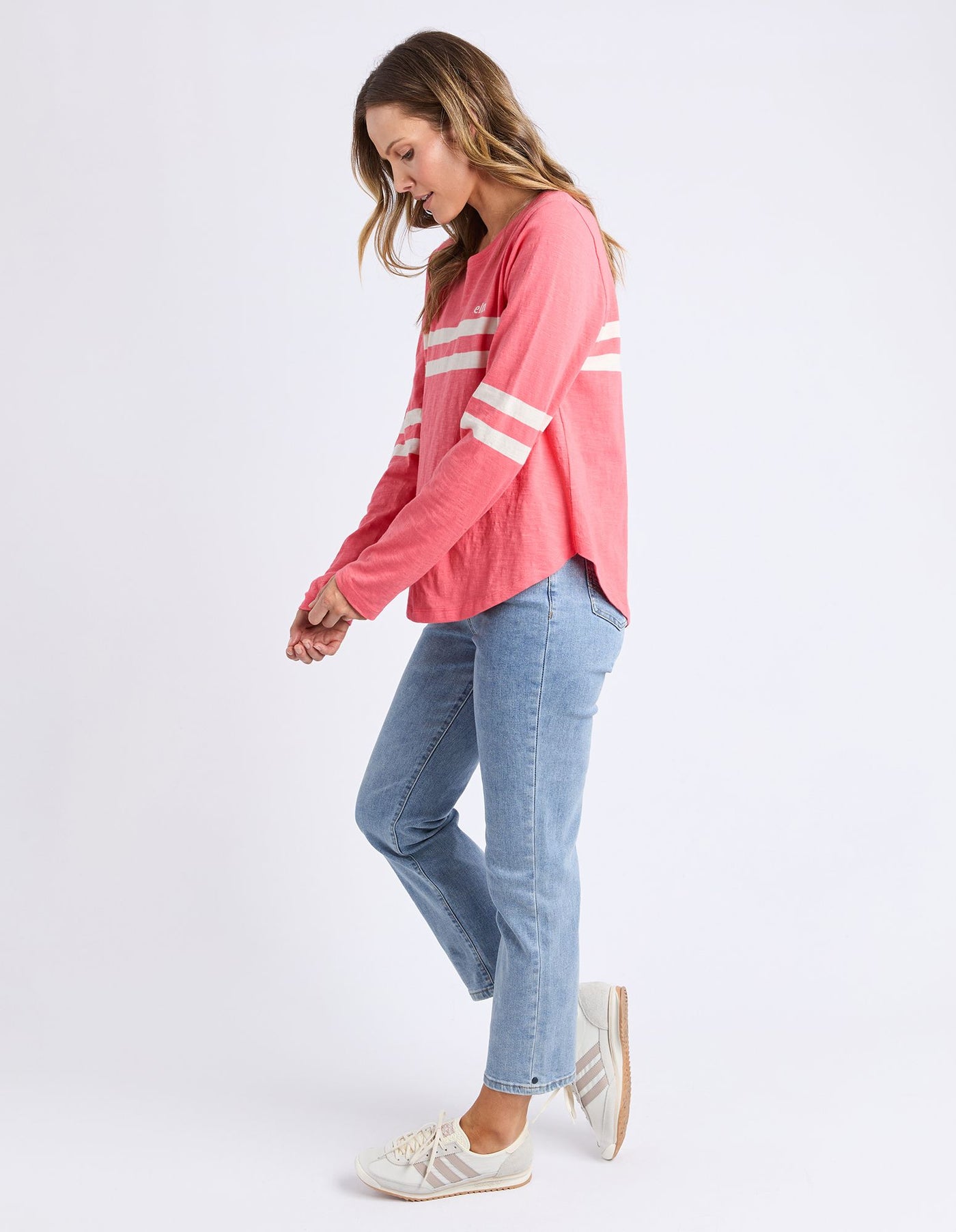 Adora Long Sleeve Tee - Cosy Coral-Elm Lifestyle-Lima & Co