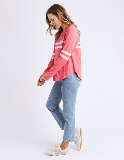 Adora Long Sleeve Tee - Cosy Coral-Elm Lifestyle-Lima & Co