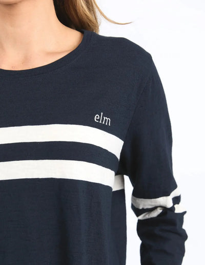Adora Long Sleeve Tee - Navy-Elm Lifestyle-Lima & Co
