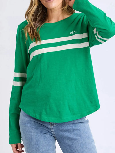 Adora Long Sleeve Tee - Pine Green-Elm Lifestyle-Lima & Co