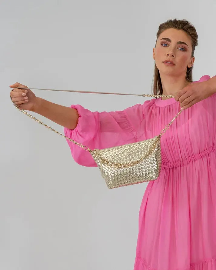 Agnes Bag - Gold Weave-Elms and King-Lima & Co