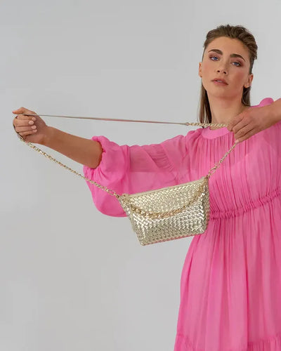 Agnes Bag - Gold Weave-Elms and King-Lima & Co