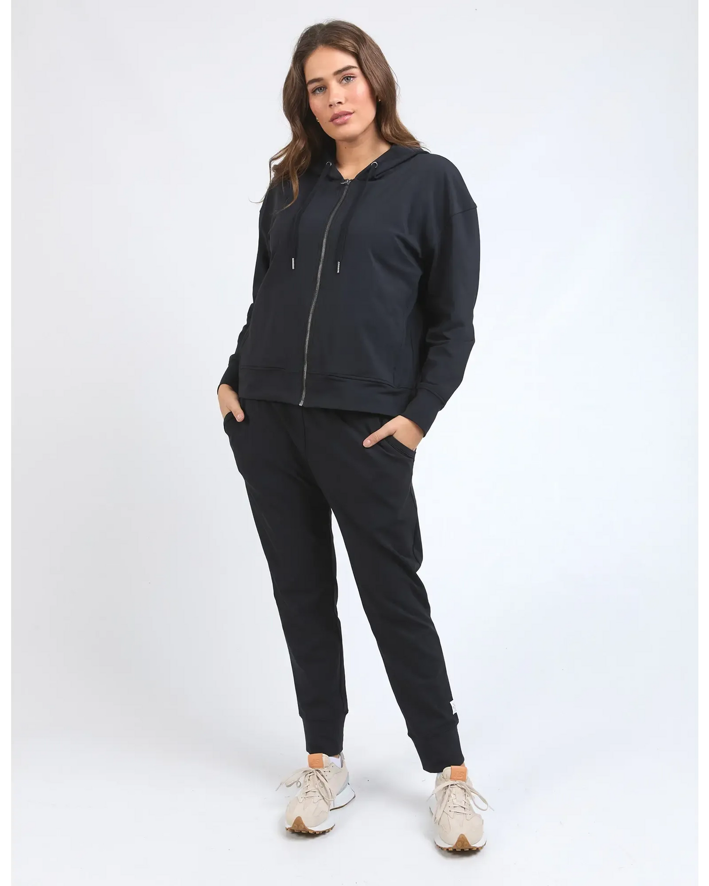 Alexis Zip Hoodie - Black-Elm Lifestyle-Lima & Co