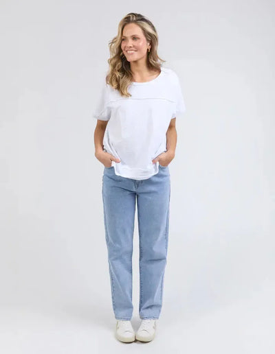 Allison Tee - White-Foxwood-Lima & Co