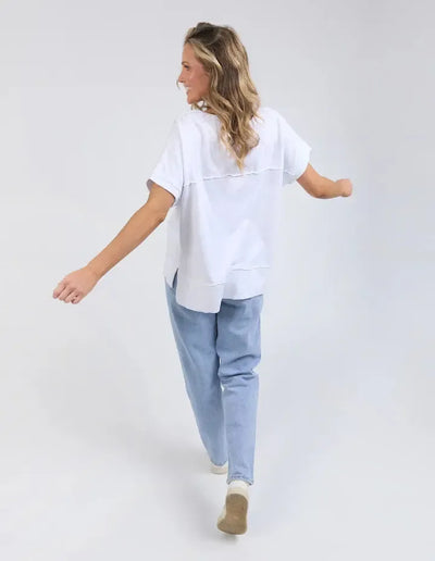 Allison Tee - White-Foxwood-Lima & Co