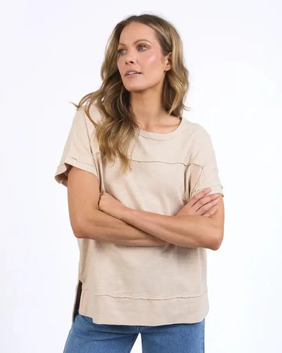 Allison Tee - Oatmeal-Foxwood-Lima & Co