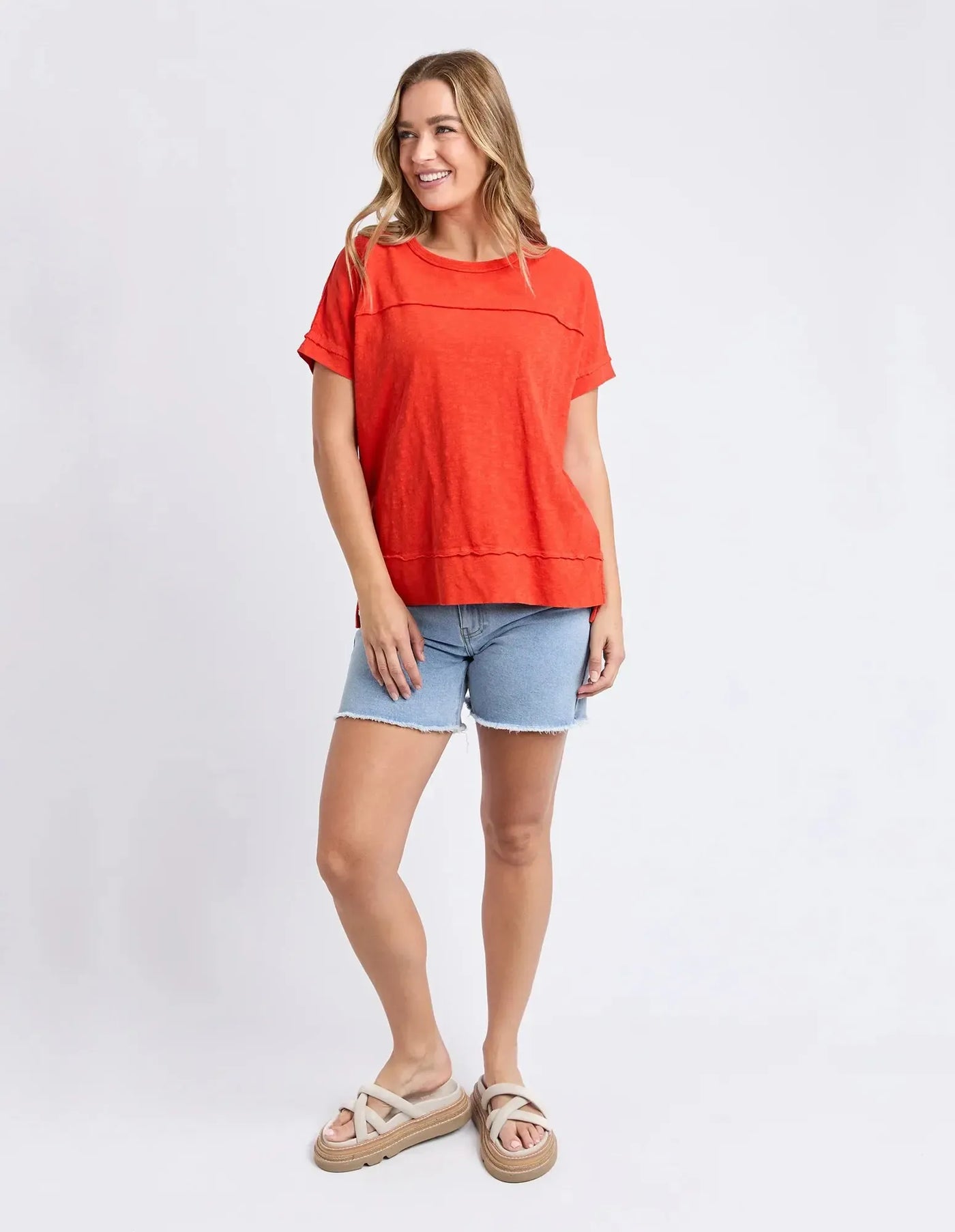 Allison Tee - Red-Foxwood-Lima & Co