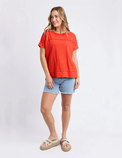 Allison Tee - Red-Foxwood-Lima & Co