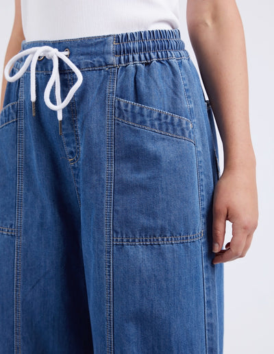 Alora Wide Leg Jean - Mid Blue-Elm Lifestyle-Lima & Co