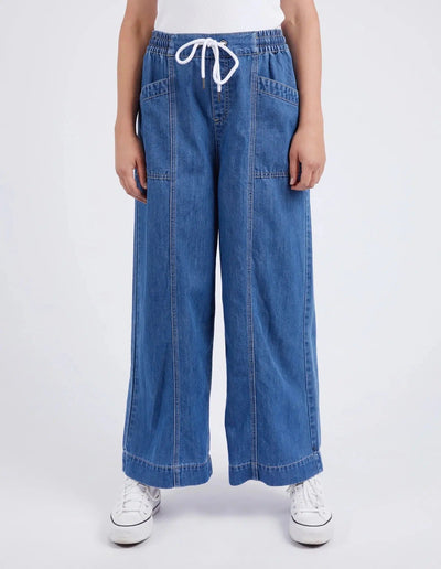 Alora Wide Leg Jean - Mid Blue-Elm Lifestyle-Lima & Co