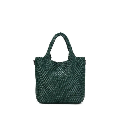 Amali Deep Green 2 Piece Handbag Set-Black Caviar-Lima & Co