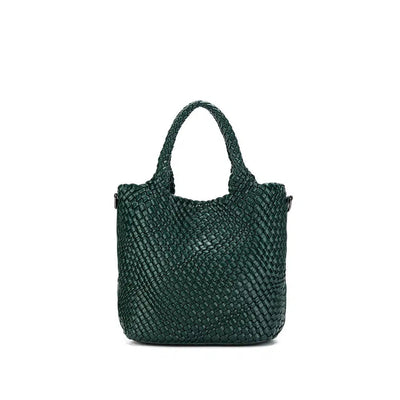 Amali Deep Green 2 Piece Handbag Set-Black Caviar-Lima & Co