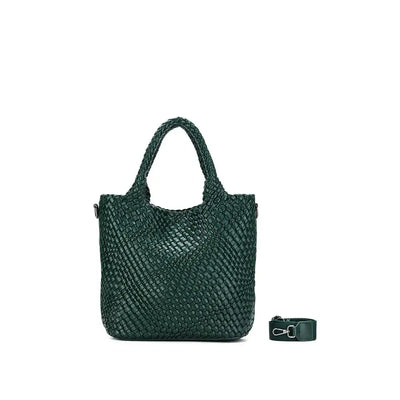 Amali Deep Green 2 Piece Handbag Set-Black Caviar-Lima & Co