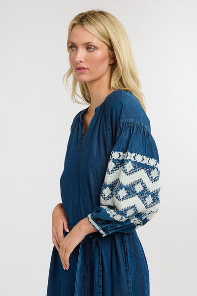 Amara Denim Dress - Dark Denim-365 Days-Lima & Co
