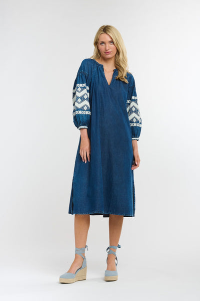 Amara Denim Dress - Dark Denim-365 Days-Lima & Co