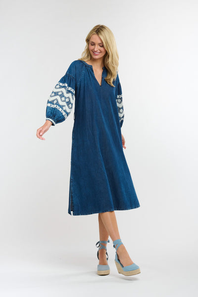Amara Denim Dress - Dark Denim-365 Days-Lima & Co