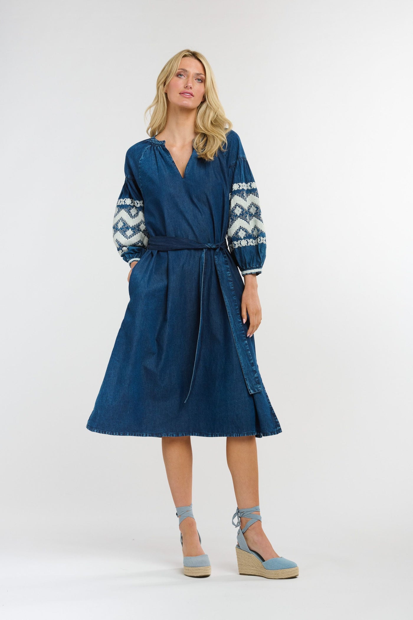 Amara Denim Dress - Dark Denim-365 Days-Lima & Co