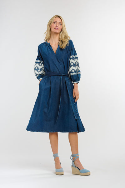 Amara Denim Dress - Dark Denim-365 Days-Lima & Co