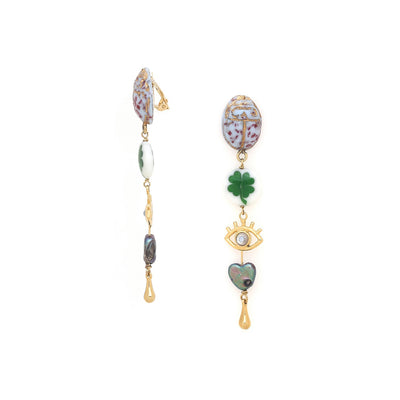 Angelica 5 Element Dangle Earring-Franck Herval-Lima & Co