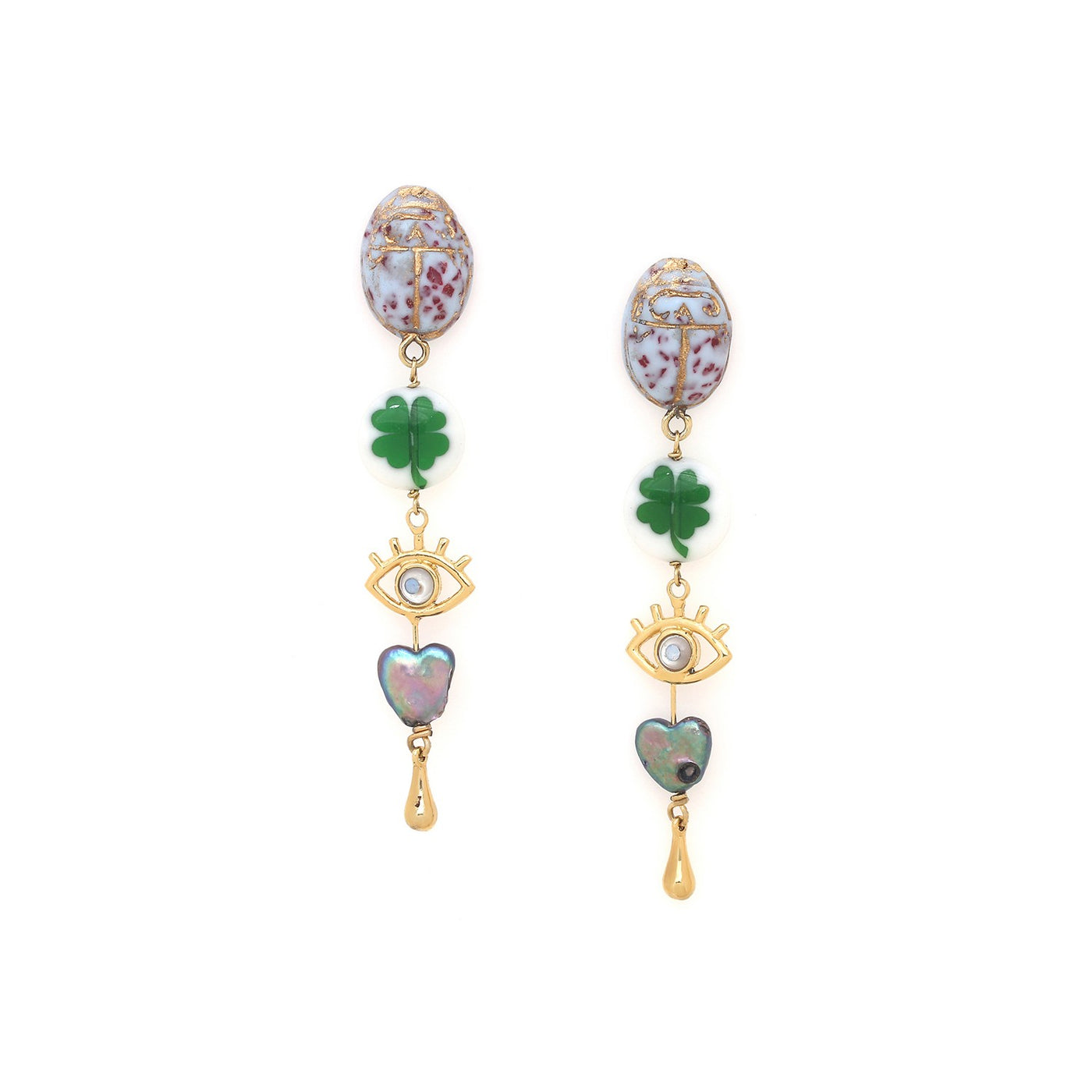 Angelica 5 Element Dangle Earring-Franck Herval-Lima & Co